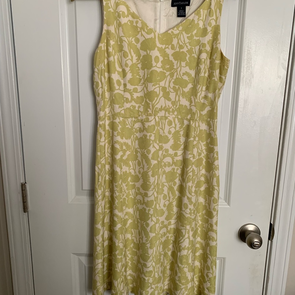 Green silk dress